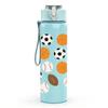 1PC Multi Sport Ball Soccer Tennis Pattern 750ml Color Plastic Sports Water Bottle Leakproof Flip Straw Lid Suitable for Sports Office Home Use