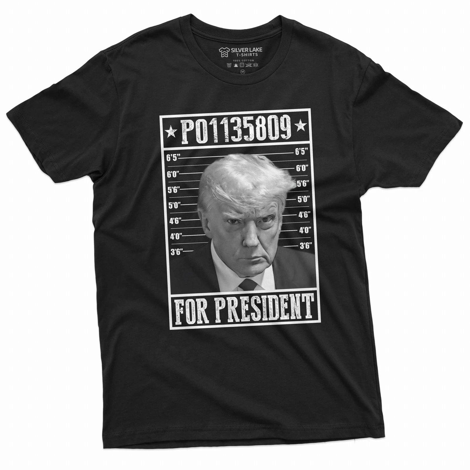 Men s Trump for president T-shirt arrest number P01135809 Shirt trump 2024 shirt XXL