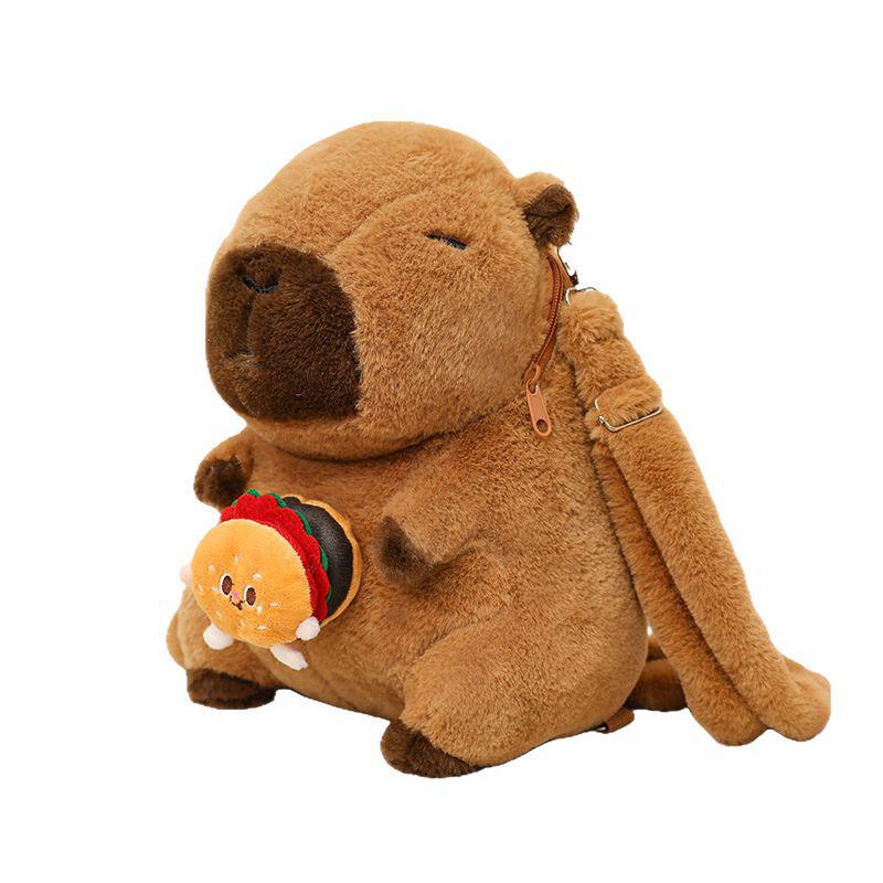 Cute Capybara Backpack Plush Toy Doll Stuffed Animal Gift for Girls' Birthday