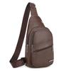 Chest Bag Men's PU Casual Simple Color Shoulder Bag Diagonal New Backpack Bag New Tide Purse Crossbody Bag