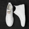 Fashion British Style Trendy Men's High Top Leather Shoes Simple Beige Massage Sole Men's Business Casual Shoes Winter Cotton Shoes