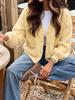Light Yellow Knit Cardigan Sweater - Fresh & Sweet Autumn 2026