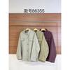 Grape purple denim jacket women's commuter top medium and long stand-up collar jacket
