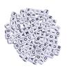200 Pcs Mix Square Acrylic Alphabet Beads Charms Large Hole DIY Crafts 1