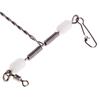 Fishing Wire Arm with Swivel Snap for T Shaped Stainless Steel Luminous Beads Rig Tackle for Outdoor Traveling Go Fishin