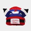 Niche Cute Pig Ears Splicing Knitted Hat Men's and Women's Trend Contrasting Color Sticker Wool Thermal Hat