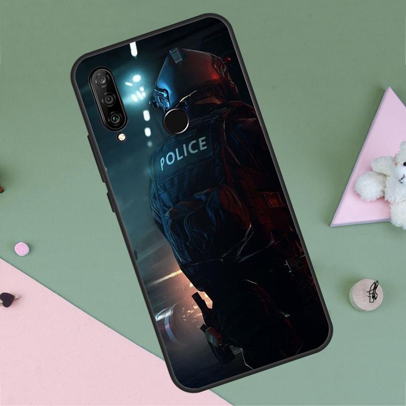 Police SWAT FBI For Huawei P20 P40 Lite P60 P30 Pro Nova 5T 9 10 SE 12s 12i 11i Y90 Y70 Y60 Y61 Y72 Y91 Case