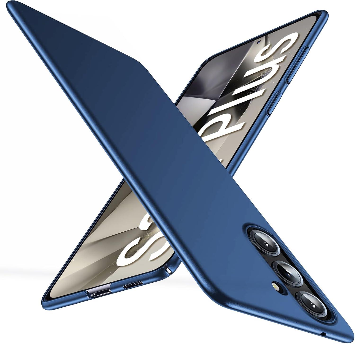 

Надтонка Матова Жорстка PC-Кришка Для Samsung Galaxy S25 Edge S24 S23 S22 S21 FE Ultra Plus Розкішна Матова Кришка Для Samsung S25 + S24 PLUS синій
