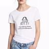 T-shirt Donna Cotone Stampa T-shirt Smettila di Fare Drammi Non Sei Shakespeare Tumblr Grunge Streetwear T-shirt Bianca