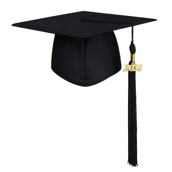 Matte Graduation Cap with 2026 Tassel Adjustable Elastic Unisex Graduation Cap for High School Middle School College Ceremony