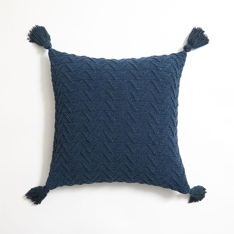 Chenille Knitted Pillow Cushion Cover - Home Furnishing Accessory (Core Not Included)