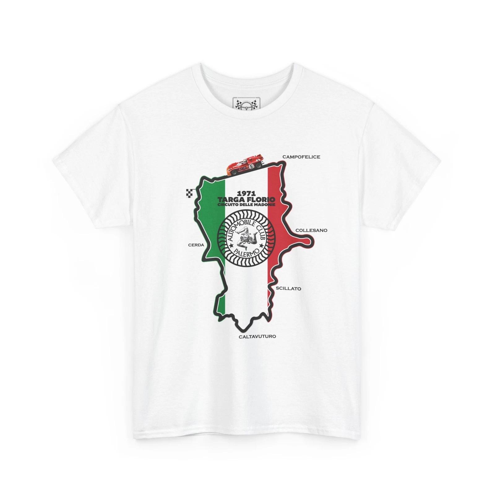 

Targa Florio Racing T-Shirt - Sicily Nino Vaccarella Tee - Italian Race Car Gift S