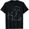 A Cat and a Dog Silhoutte Friendship T-shirt T-Shirt