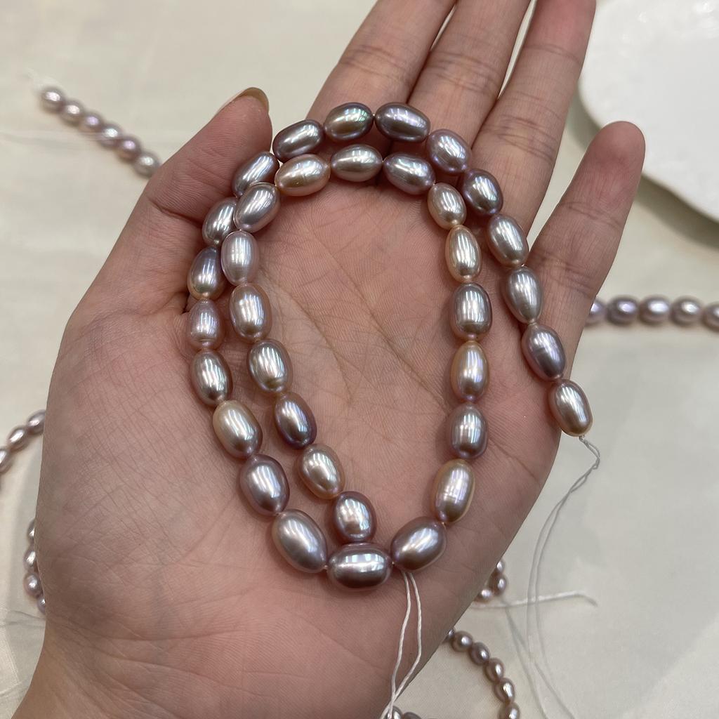 1 String AAA Natural Purple Freshwater Rice Pearls Multi Sizes, 36cm Strand, High Quality Craft Beads for Custom Handmade Jewellery Making