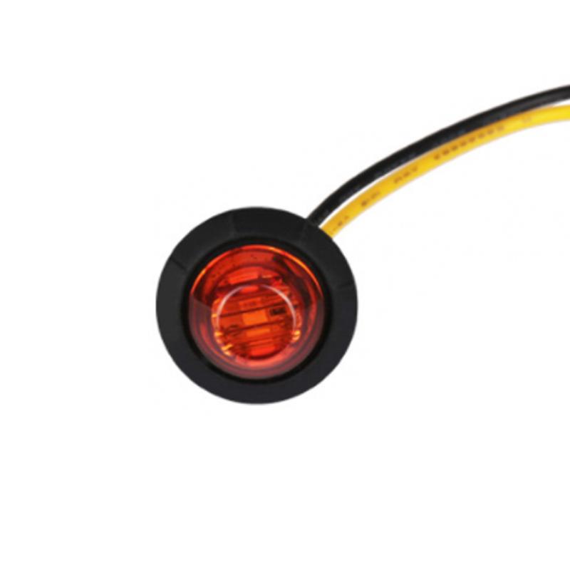 LED boční směrové světlo pro nákladní automobily s vysokým jasem, kulatý ukazatel směrového světla pro motocykly, bezpečnostní výstražná kontrolka, červená, bílá, jantarová