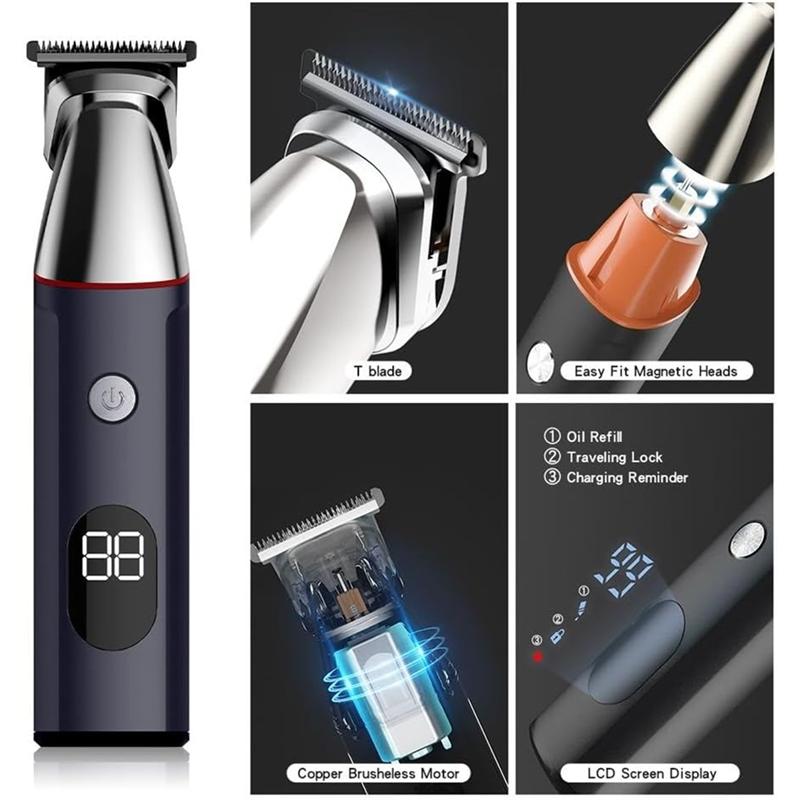 Hair Trimmer Beauty Trimmer Digital Display Multifunctional Hair Clipper Electric Hair Clipper Men's Hair Removal Device