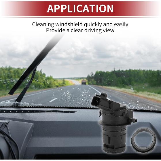 ACROPIX Scheibenwaschpumpe Auto Frontscheibenwaschflüssigkeitspumpe für Toyota Tundra 2007-2016 mit Dichtung - 1 Stück