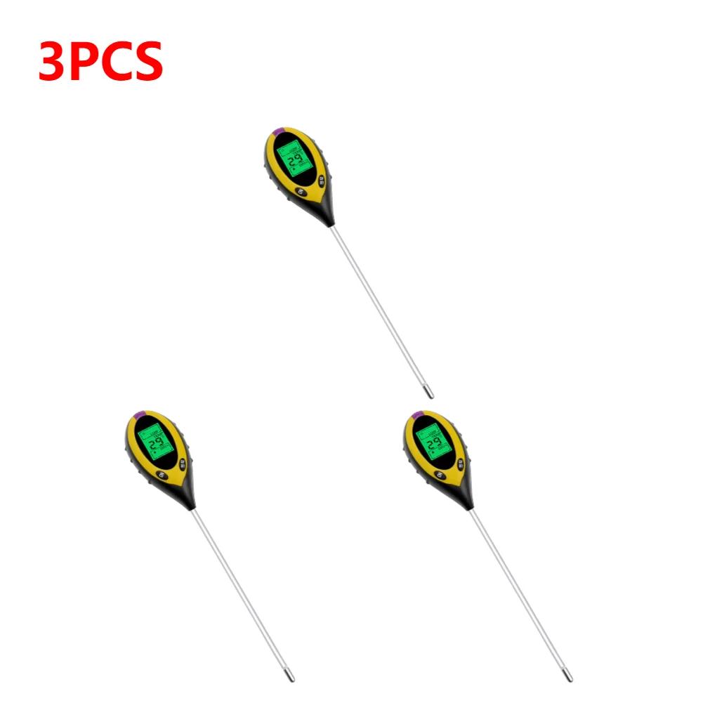 5-1Pcs 4/in 1 Soil PH Meter Soil Tester Flower Meter Moisture Meter Temperature Sunlight Intensity Analysis Acidity Garden Tool