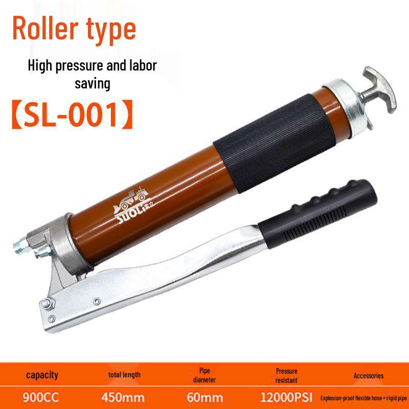 Industrial-Grade Transparent High-Pressure Grease Gun for Excavator Maintenance
