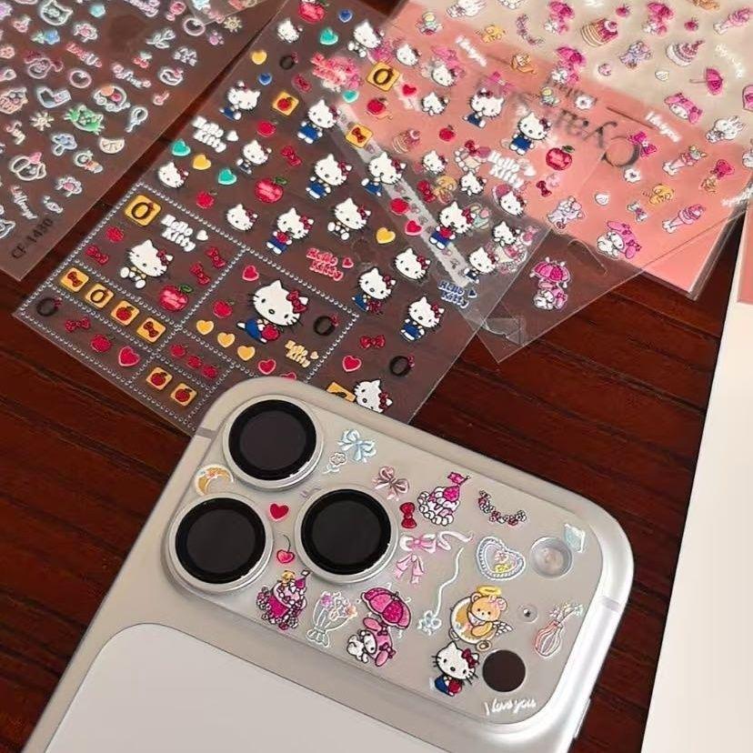 

iPhone 17 Pro Max Cute Kitty Lens and DIY Nail Art Stickers Puppy Sticker
