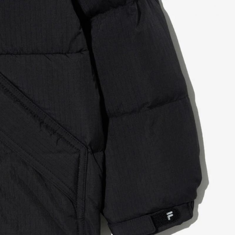 [fila Kids] Logo Point Half Neck Short Down  Fk2djg4204x Blk  q0zFk2djg4204xBlk