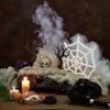 Yousheng Halloween Decoration Spooky Spider Web Skull Tree Tabletop Centerpiece 3D Printed Graveyard Scene Props for Home Party Bar Accessory