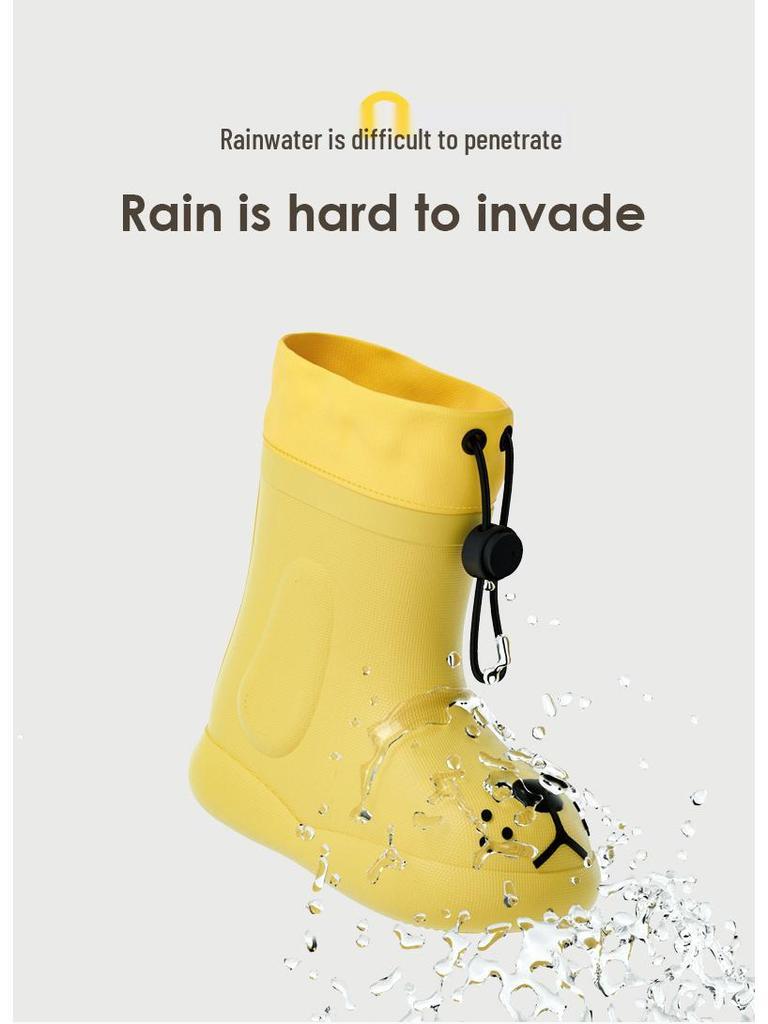 Happy Mary Kids' EVA Rain Boots - Women's Short Tube Drawstring Water Shoes for Boys and Girls