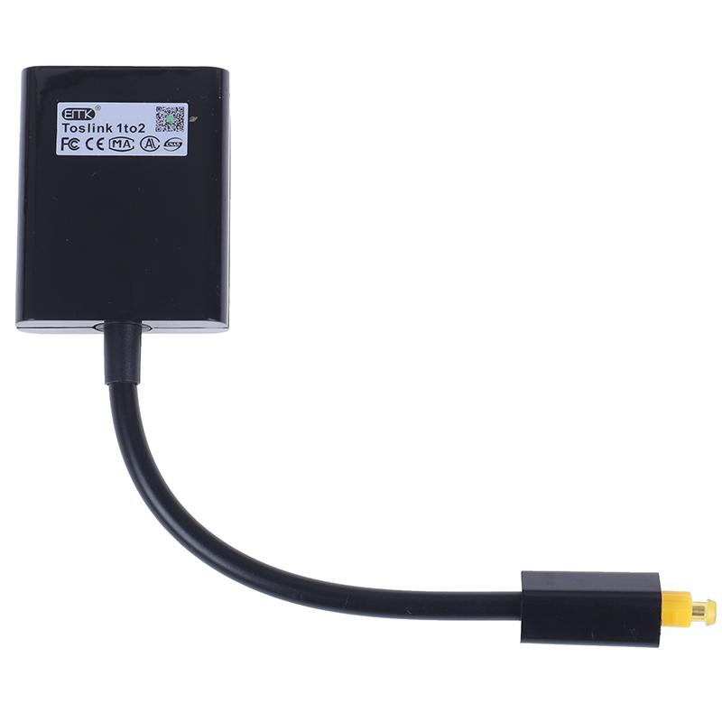 Digital Spdif Optical Audio Splitter 2 Way Toslink Cable Splitter Adapter