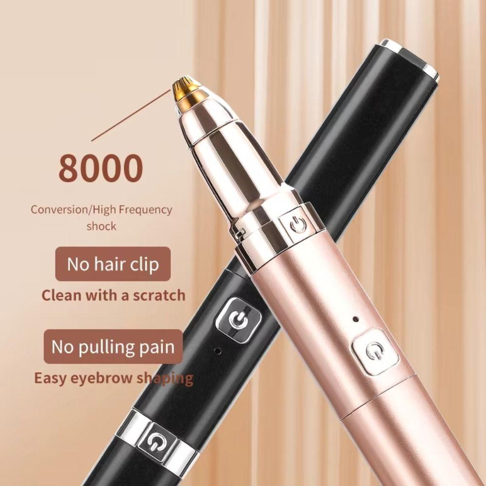 Dual Head Electric Eyebrow Shaver Two-Gear Temperature Adjustment 2 in1 Eyelash Clip  Makeup Tool