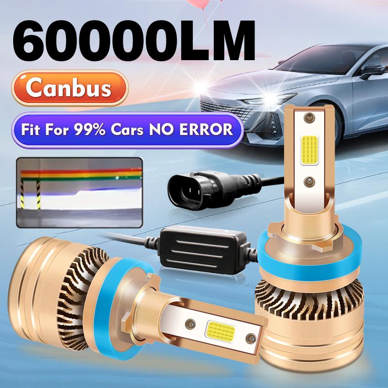 200W 12V 6000K Car LED Light H1 H4 H7 H11 9005 9006 Hi Lo Beam LED Headlight Bulb Lamp Pack of 2 H7
