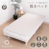 Nishikawa Seven Days Double Mattress Pad, Washable, Suitable for All Seasons, Easy to Dry with a Hanger, Stays in Place, Elastic Corners, Beige, CM250