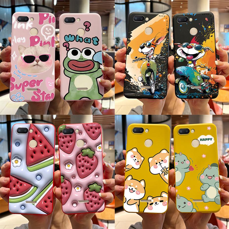 For Xiaomi Redmi 6 Case Redmi 6A Cute Cartoon Frog Back Cover Silicone Soft Phone Case For Xiaomi Redmi 6 6A Redmi6 Coque Bumper