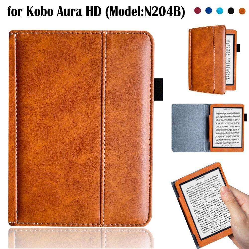 Custodia Smart Auto Sonno/Sveglia N204B in PU Flip Funda per Kobo Aura H2O HD