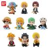 10pcs Set Anime One Piece Figure Toys Luffy Roronoa Zoro 4cm Q Version Action Figura Kawaii Doll Car Decoration PVC Model Gift