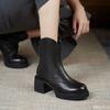 Casual Comfortable Thick Heel Boots Winter New Fashionable Versatile Short Boots Elegant Minimalist Chunky Heel Women Shoes