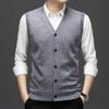 Single Breasted Pullover Autumn Sleeveless Vests Men Work Sweater Knitted Male Waistcoat Jumper Pullovers Roupas Masculinas