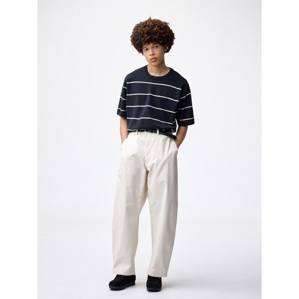 GU by Uniqlo Washable Knit Striped Tee  5 Minute Sleeve 