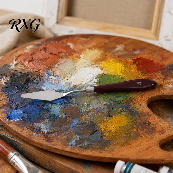 Artistic Scraper Oil Painting Scraper, Stainless Steel with Wooden Handle Palette Cutter, Paint for Evenly Mixed Art Spatula, Acrylics And Tools
