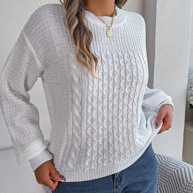 Vintage Autumn Winter Knitwear Cardigan Loose Long Sleeve O-Neck Solid Color Sweater Top