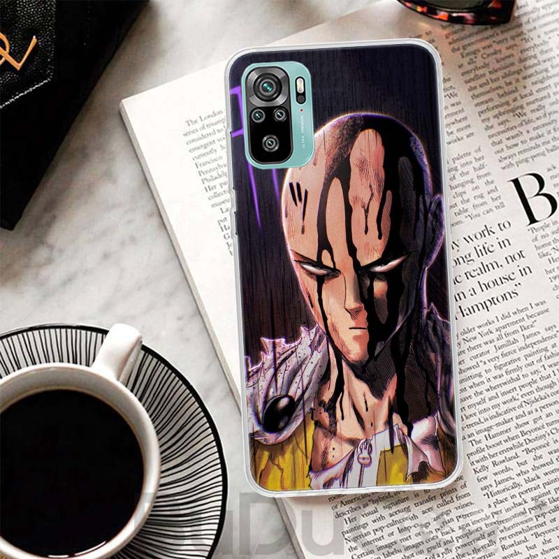 One P-Punch-Man Saitama King Cover For Xiaomi Redmi Note 14 13 12S 12 11 Pro Plus Phone Case 11S 10S 10 11E 11T + 9S 9 Print Coq