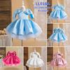 Robe de Princesse Satinée pour Filles – Jupe Plissée Papillon pour l'Été et la Remise des Diplômes