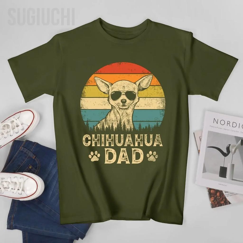 Unisex Unisex Vintage Chihuahua Dad Dog Lovers Fathers Day Tshirt Tees T Shirts WoUnisex Boys 100 Cotton TShirt