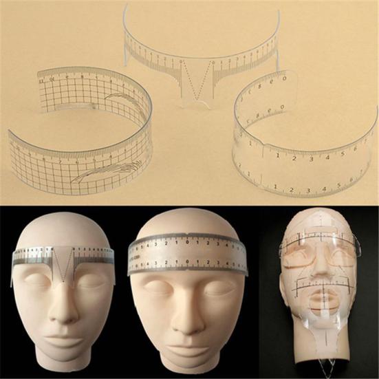Microblading Measure Semi Permanent Stencil Makeup Eyebrow Tattoo Guide Ruler