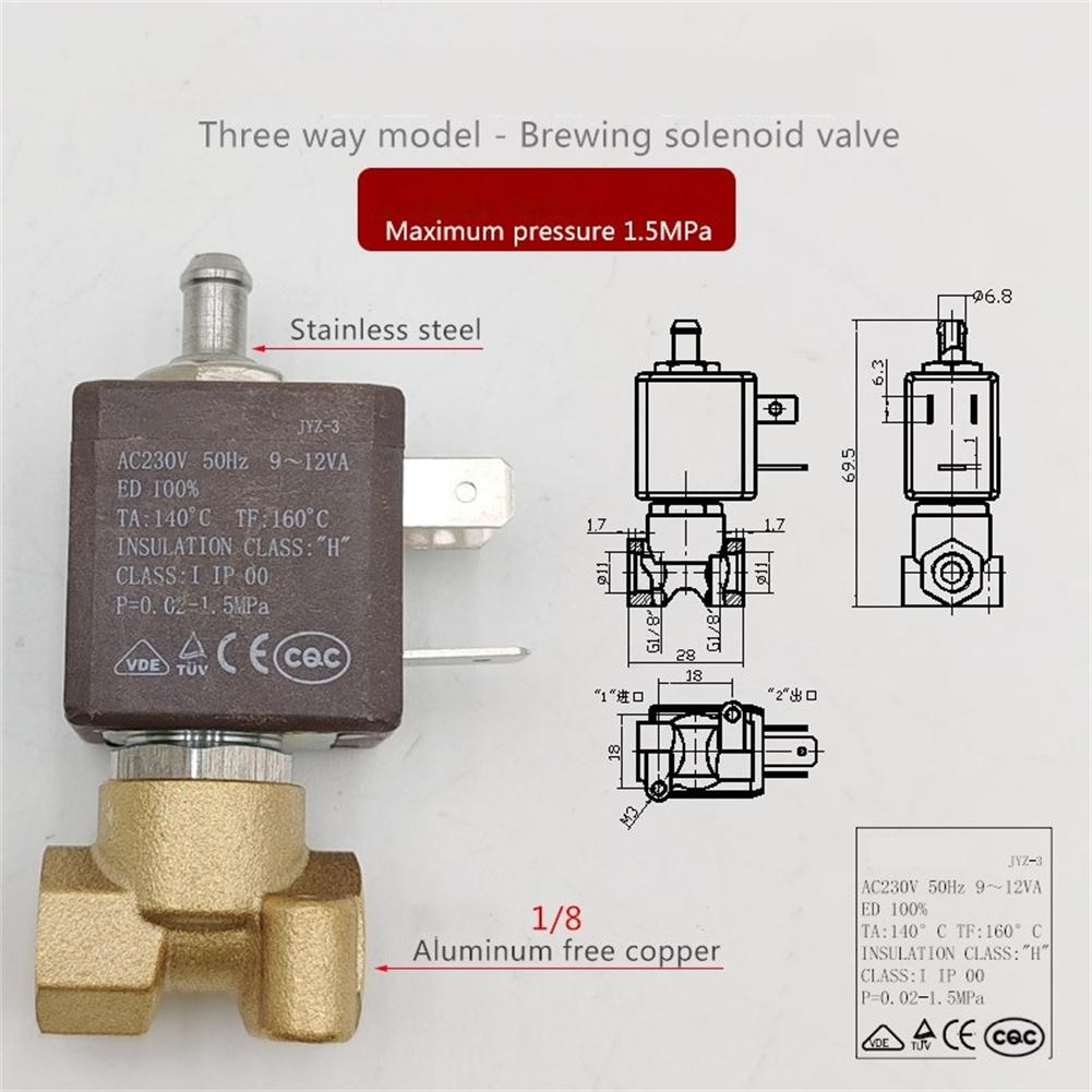

As Picture Show 230V Solenoid Steam Hot Water Solenoid Valve Coffee Machine Hot Water Valve Optimal Coffee Performance