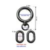 Swivel Clasp Clip Hook With 2Pcs Spring Ring Key Chain Clip For Diy Crafts Lanyard Making Keyring