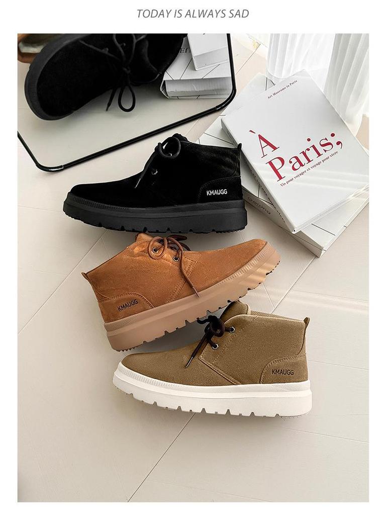 Men's Winter Casual Snow Boots with Velvet Lining