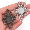 5-10pcs/lot Vintage Necklace Pendant Setting Cabochon Base Tray Bezel Blank For Pendants Cabochons Jewelry Making Accessories