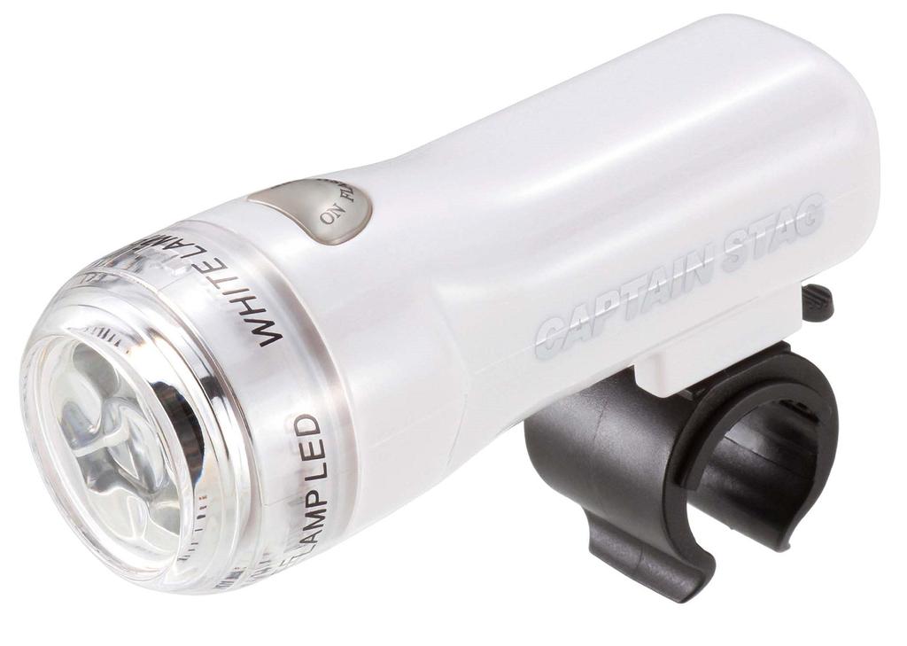 Captain Stag Light 227 Slim Waterproof Bicycle White 3-LED [Tool-Free Installation, Light] Y-4615