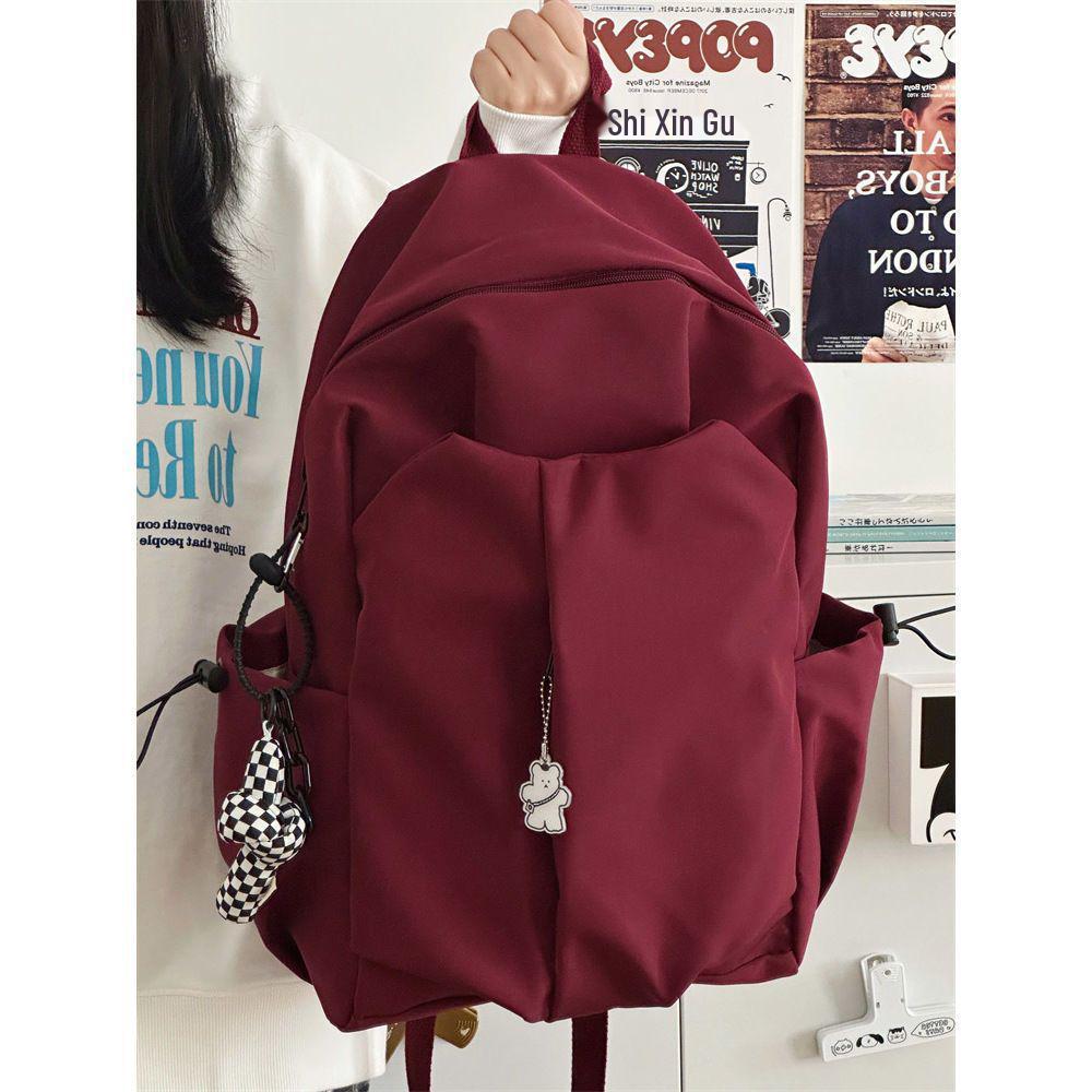 Black Large Capacity Backpack for Students - Unisex, Double Shoulder Straps, Ideal for College and Travel