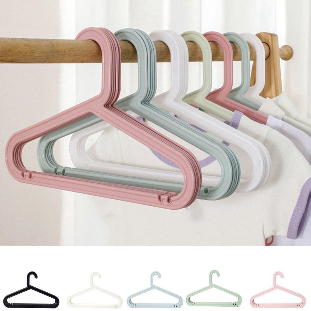 10Pcs Plastic Clothes Drying Rack Nordic Style Clothes Display Hangers Baby Hangers  Closet